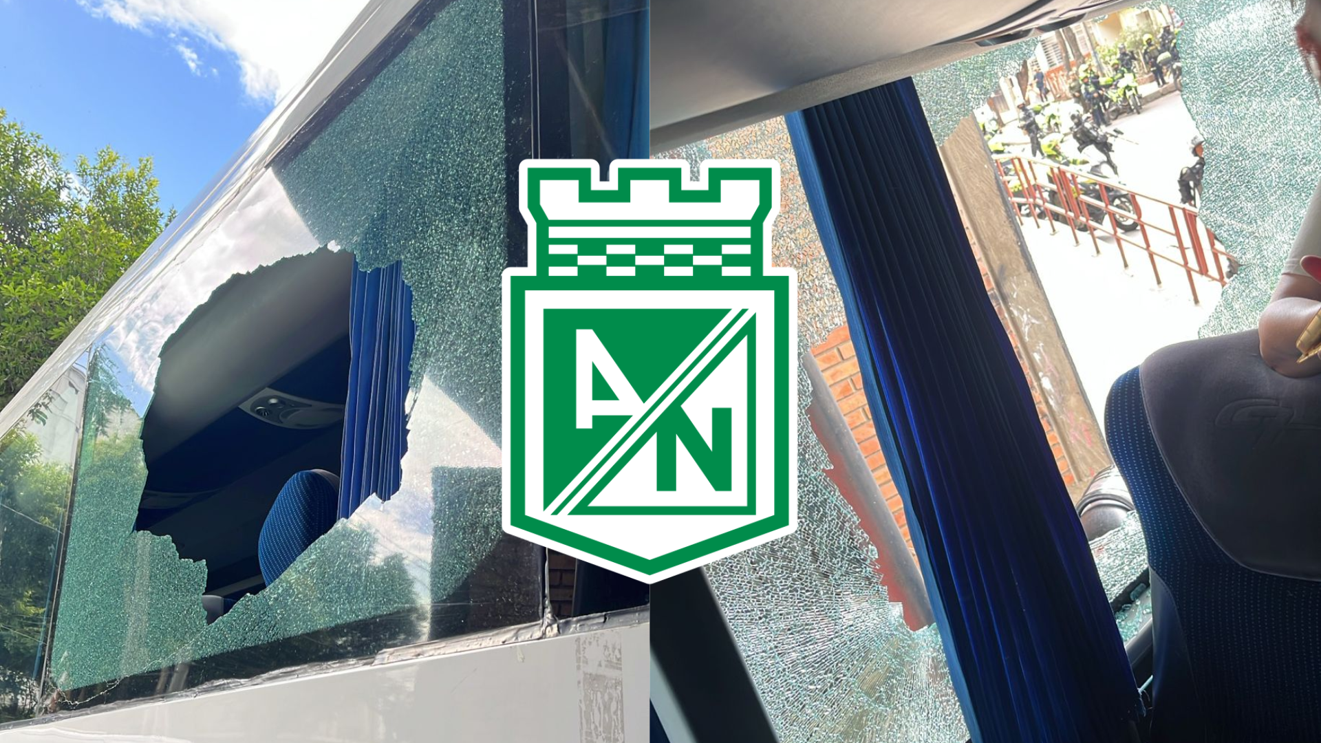 El bus que transportaba a Atlético Nacional para su partido contra el Cúcuta Deportivo fue atacado por aficionados del equipo local.