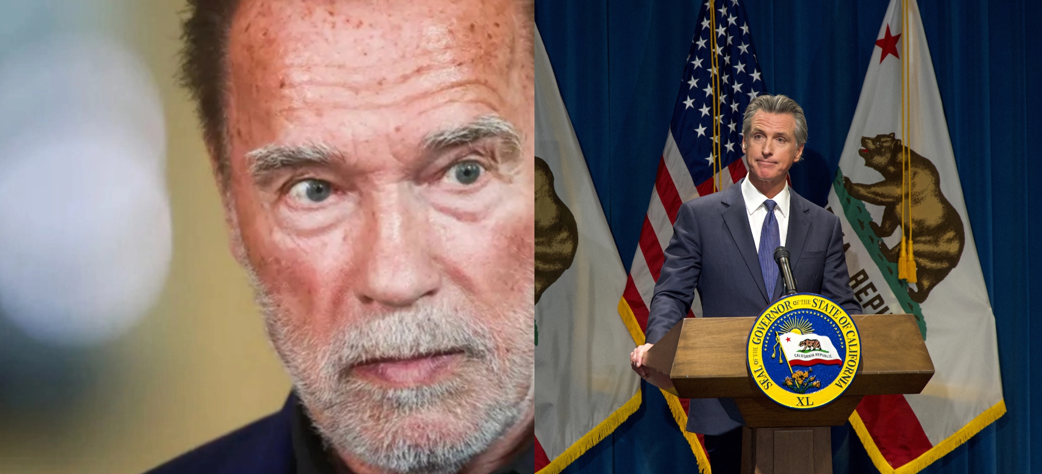 Arnold Schwarzenegger contra Gavin Newsom