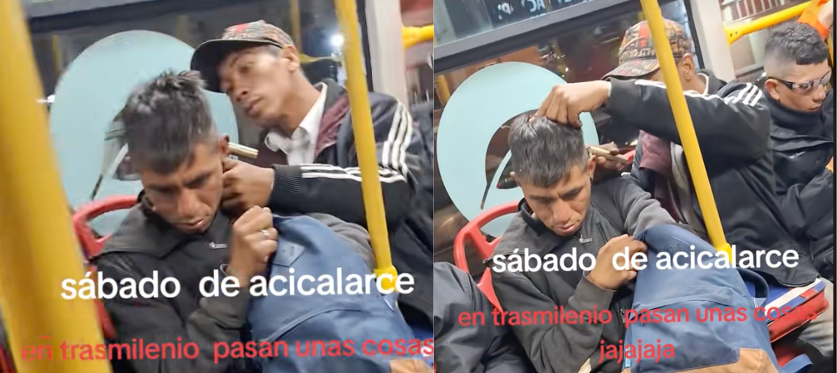 Barbería en transmilenio