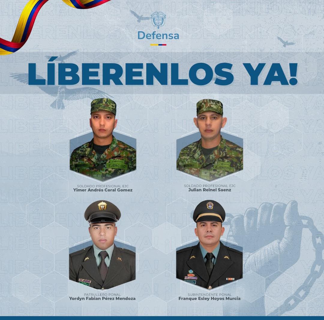 Uniformados secuestrados llevados a Venezuela