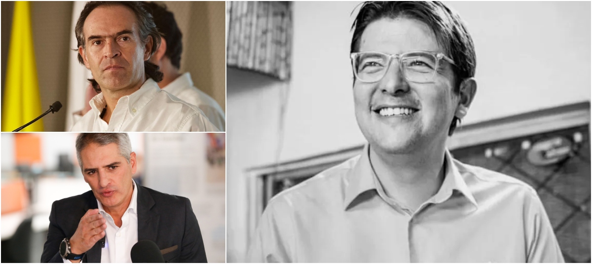 Miguel Uribe Turbay, precandidato asesinado, Federico Gutiérrez, Alcalde de Medellín, y Andrés Julián Rendón, gobernador de Antioquia.
