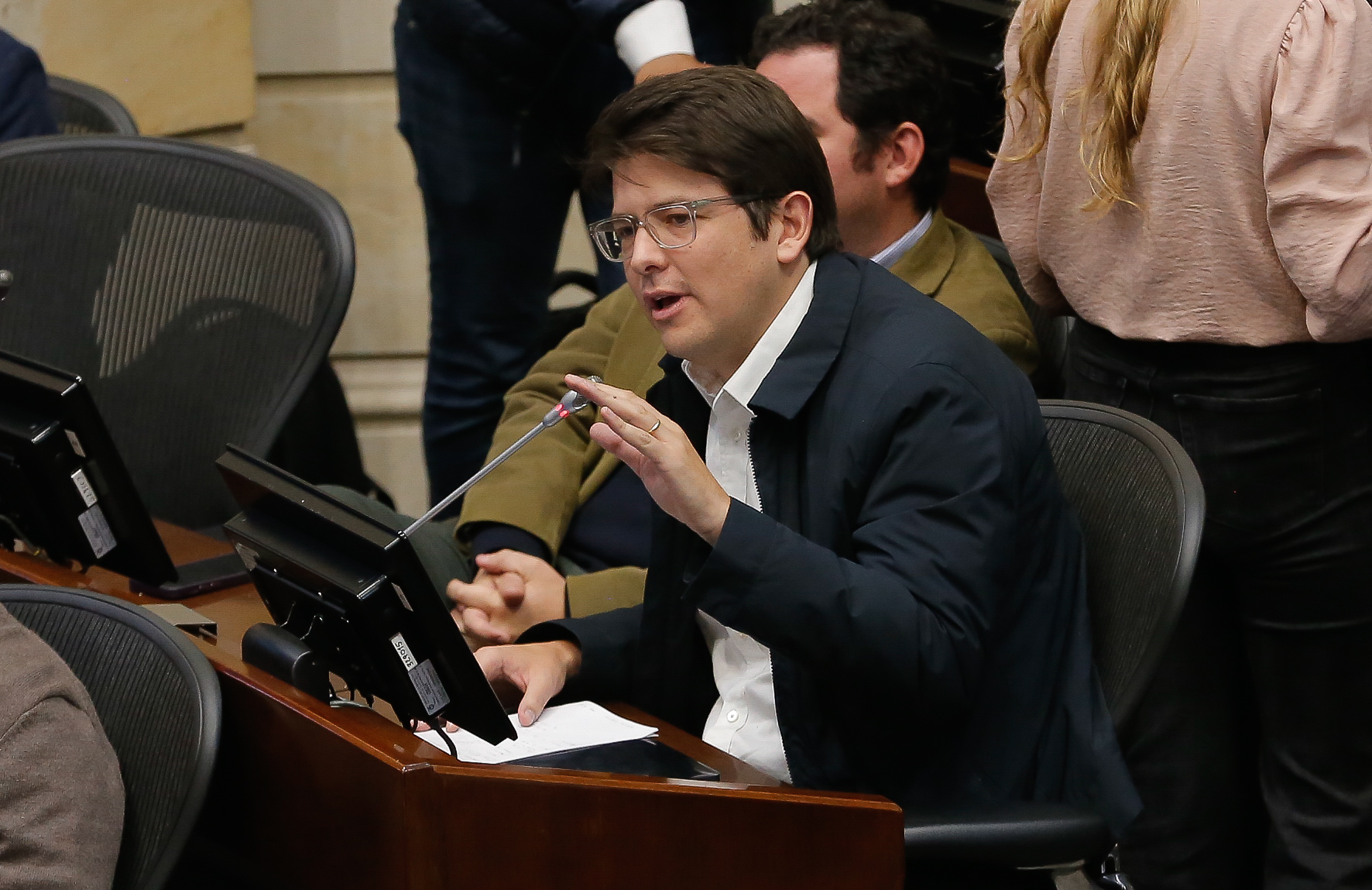 Miguel Uribe Turbay durante una de sus últimas intervenciones en el Congreso de la República.