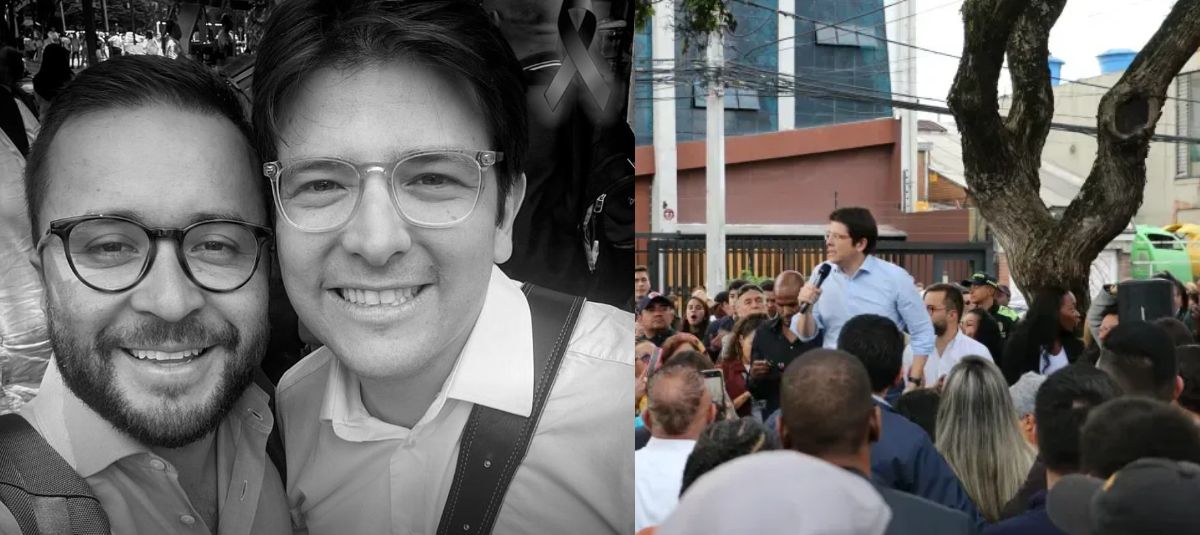 Concejal Andrés Barrios y Miguel Uribe Turbay.