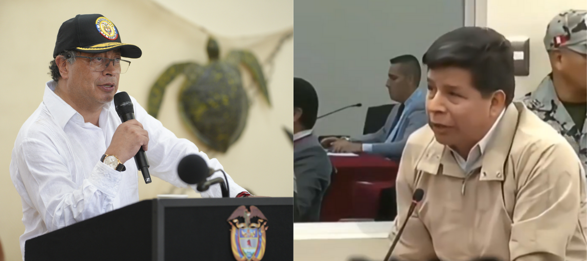Pedro Castillo llamó a la guerra a presidente Gustavo Petro y otros mandatarios.