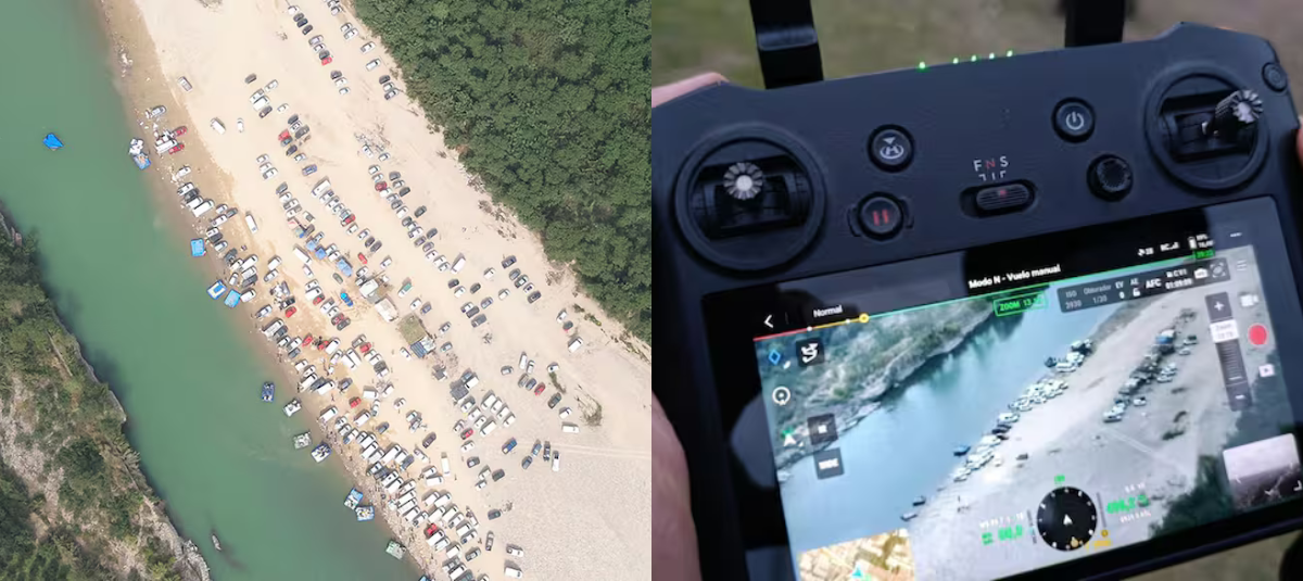 Dron detecta playa que se dedicaba al contrabando