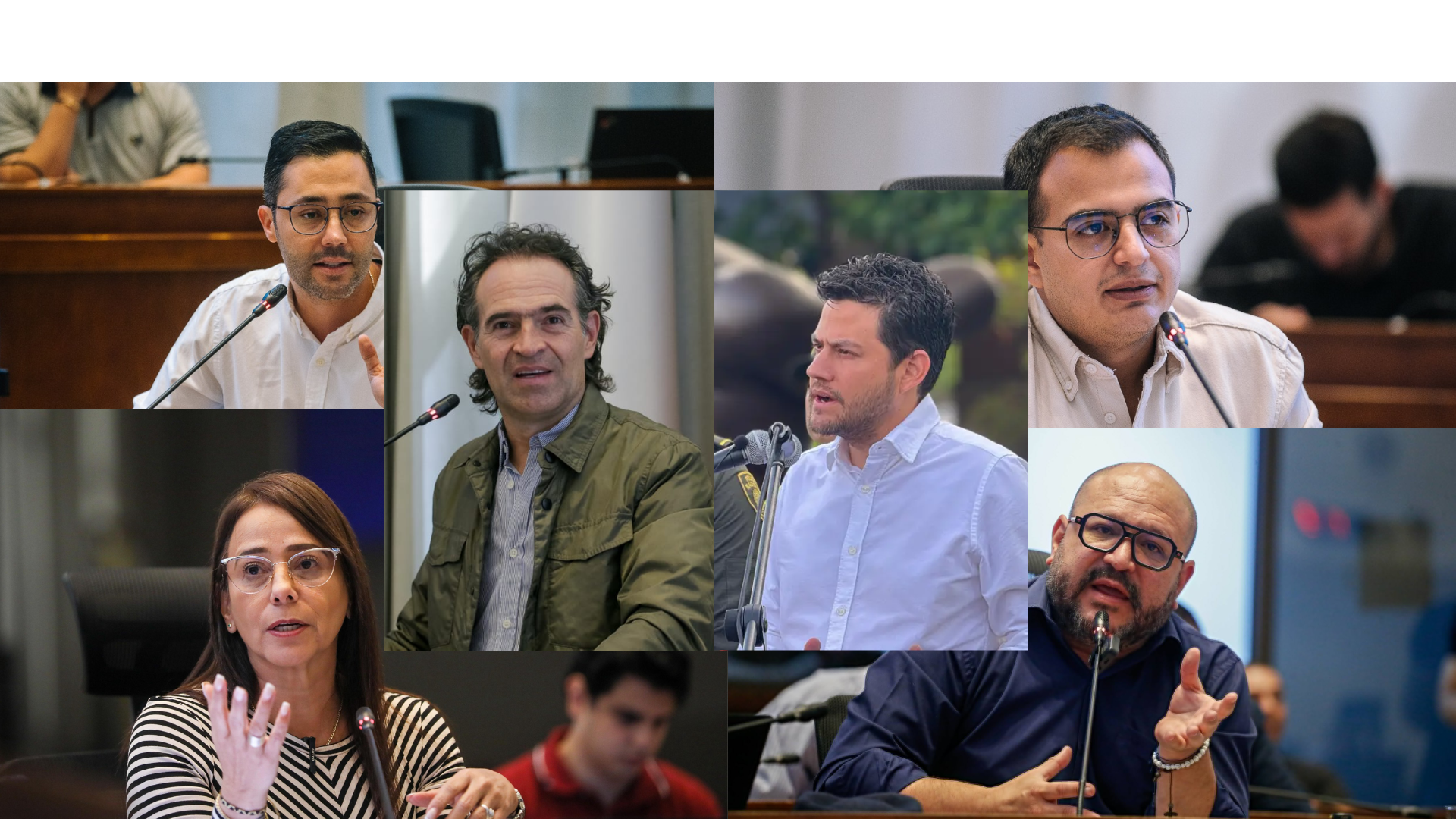 Sebastián López, Andrés Tobón, Claudia Carrasquilla, Andrés Rodríguez, Federico Gutiérrez y Manuel Villa Serí Blanco de Grupos Beligerantes Para Atentar Contras Sus Vidas.