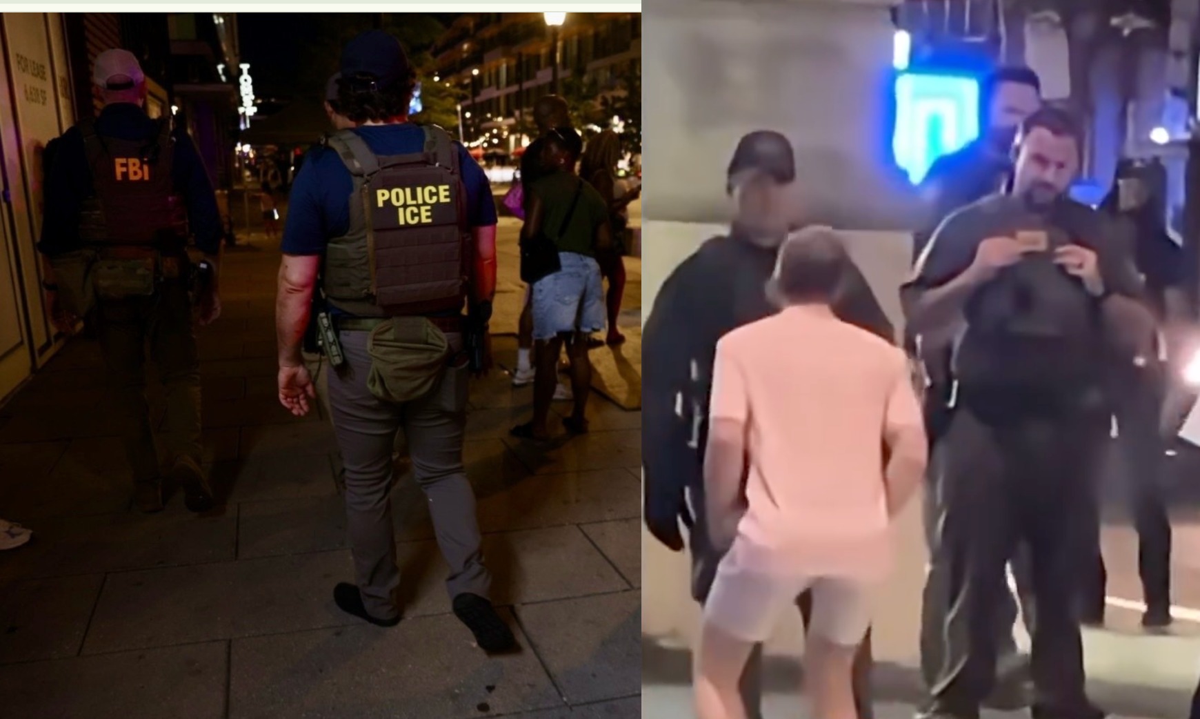 Un hombre protestó de esta manera en Washington.
