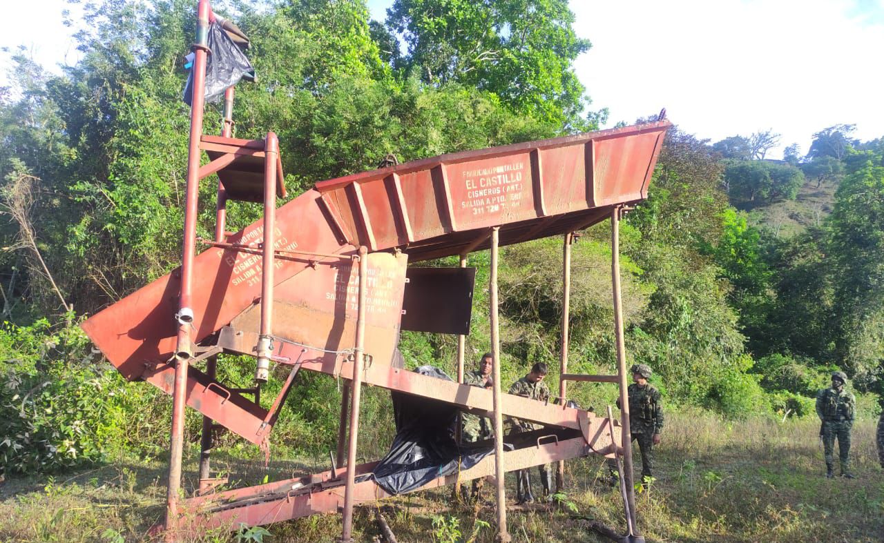 Tolima'da yasadışı madencilik kompleksi