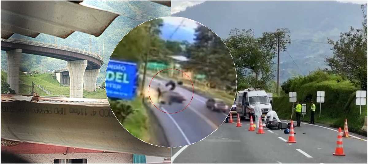 Autoridadas Acordonaron El Lugar Donde sucedió oTro Caso, Sobre El Puente Helicoidal, en Risaralda, A Raíz de la Muerte de Una Mujer por accidente de Tránsito.