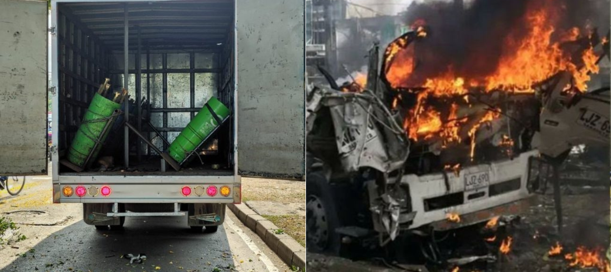 Policía Destapó Evidencias Del Atentado Con Camión Bomba en la base Aérea en Cali: Cilindros Tenían Explosivos Tipo Amonal
