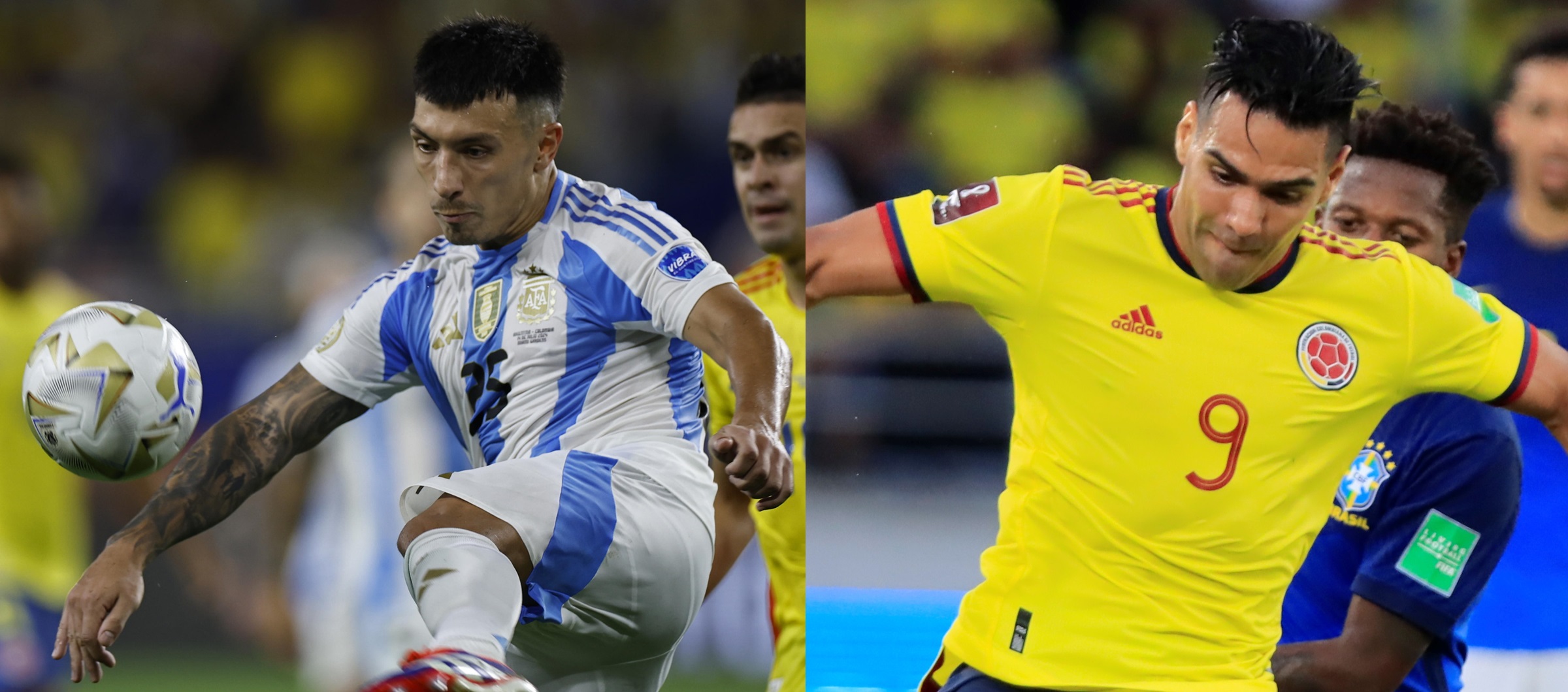 Lautaro Martínez y Radamel Falcao García