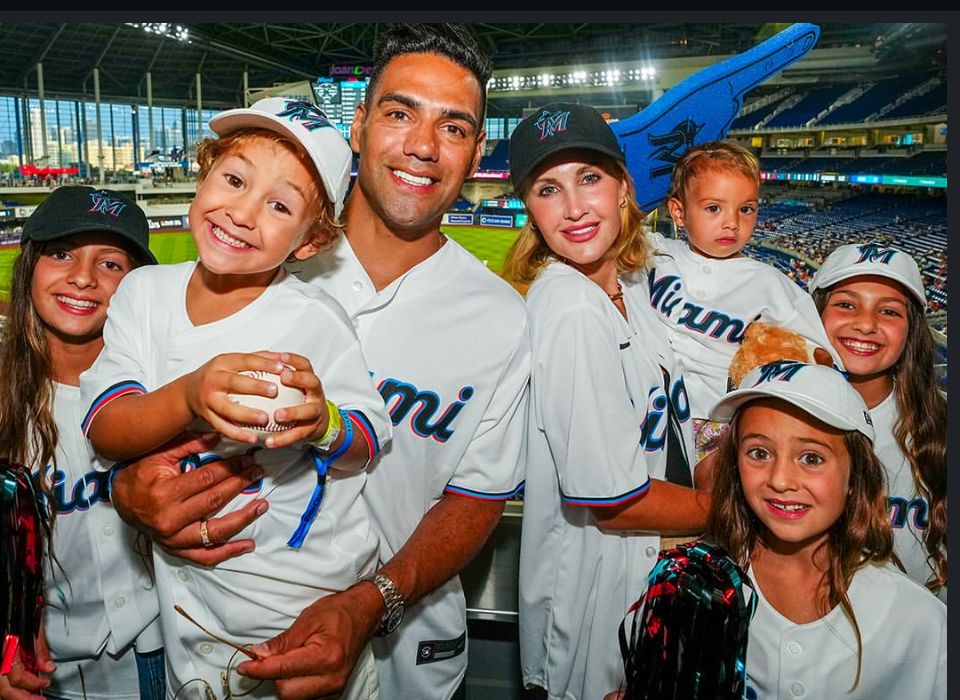 Radamel Falcao García, en el juego Marlins vs. Bravos