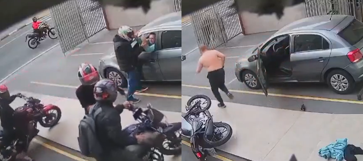 Video capta momento en el que mujer que fue secuestrada y abusada por su expareja escapa y pide ayuda a una patrulla en Brasil: tardó 3 segundos