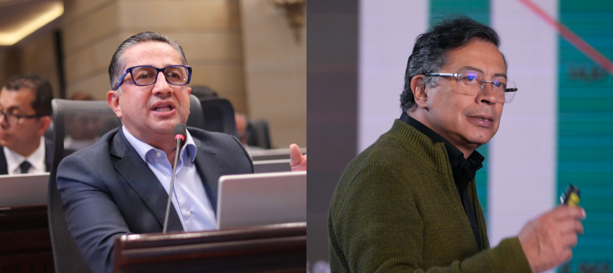 El representante Julio César Triana y el presidente Gustavo Petro.