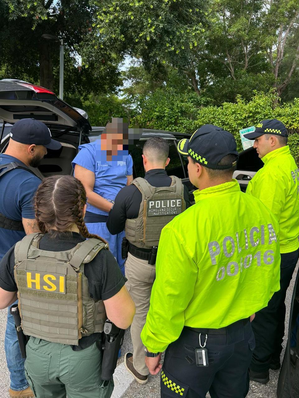 Momentos de la Captura del Hombre en Miami.